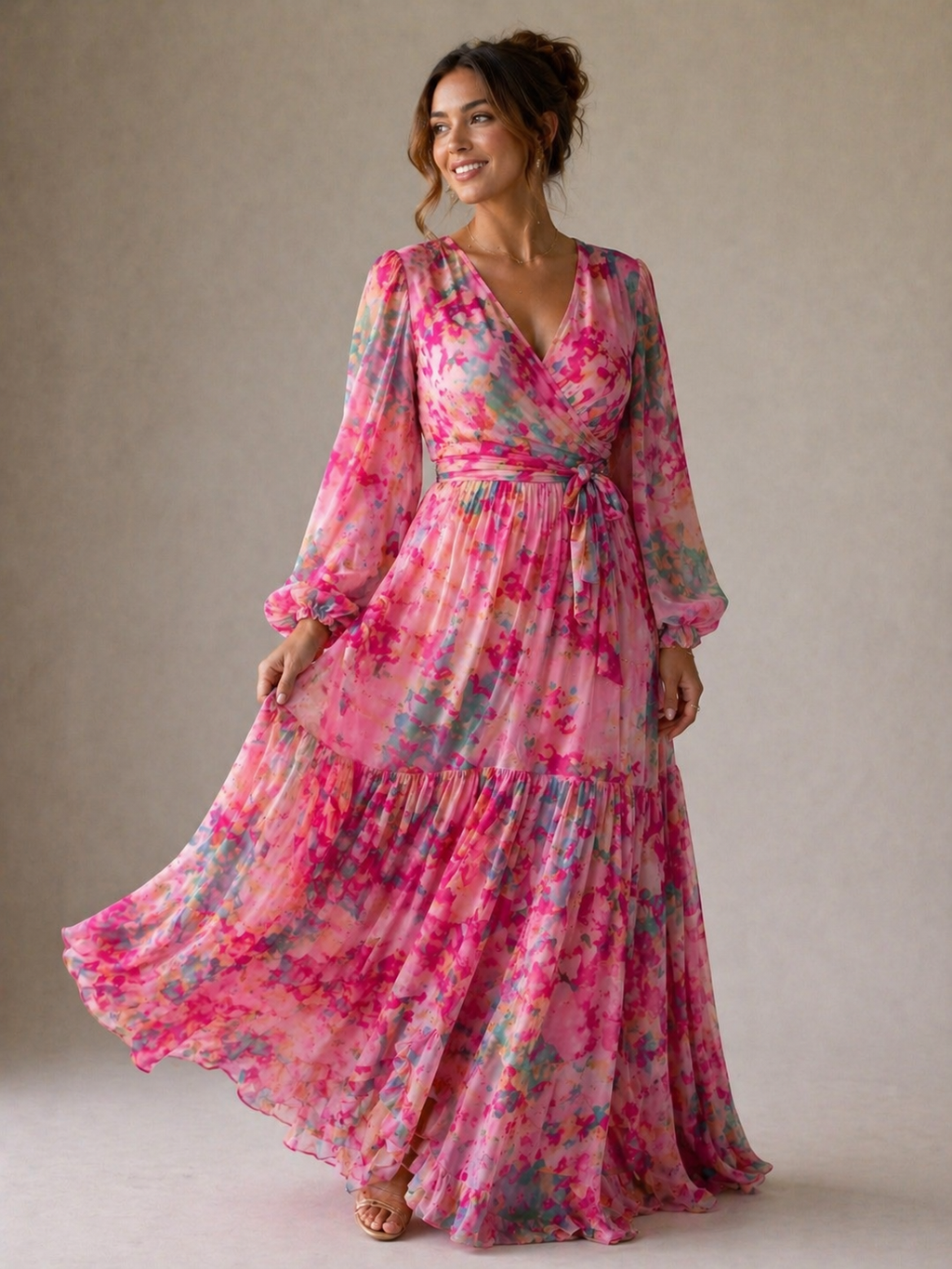 Aurora Valencia | Wrap Dress with Floral Print