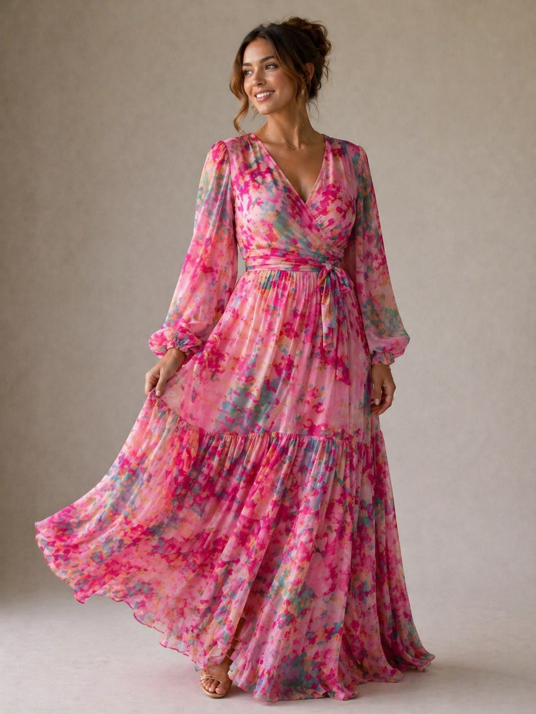 Aurora Valencia | Wrap Dress with Floral Print