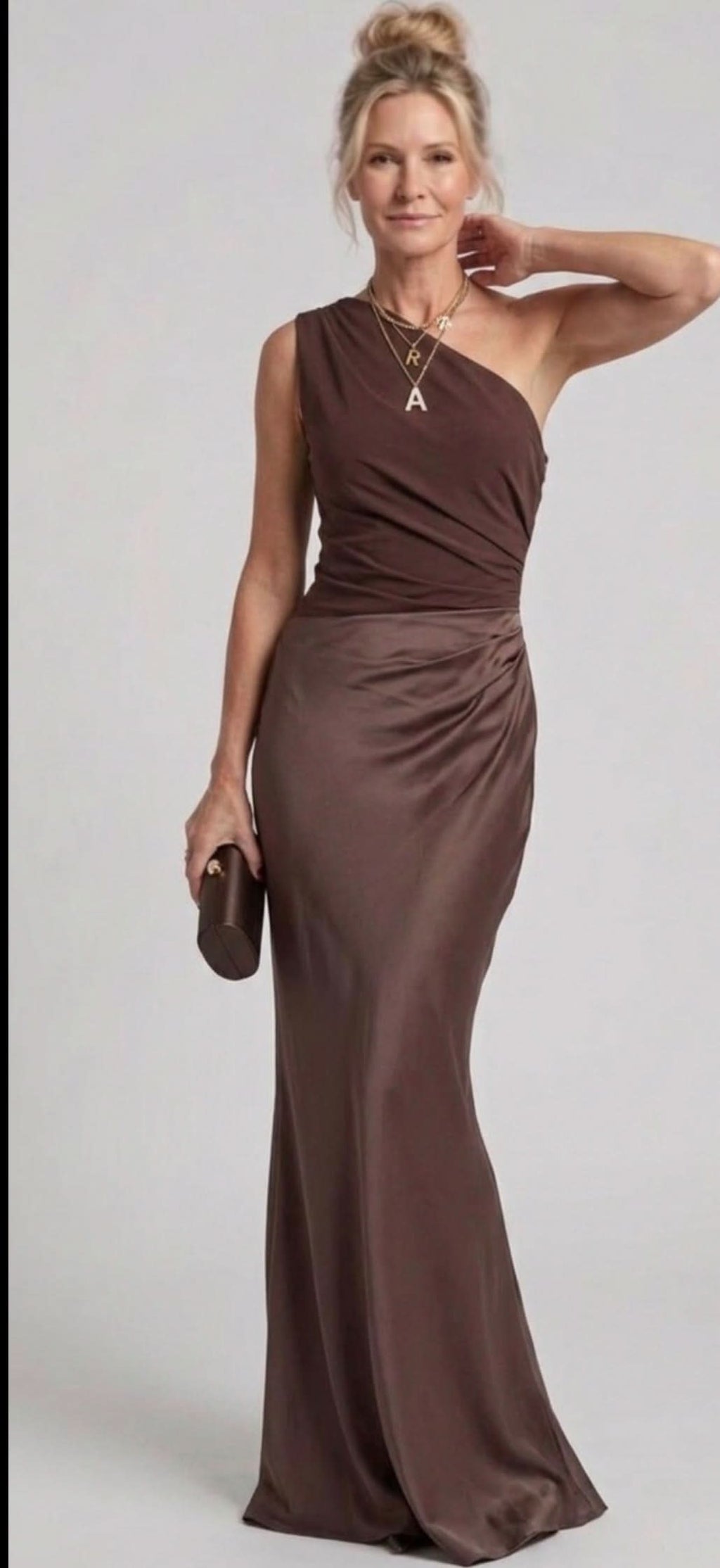 Aurora Valencia | Maxi Dress with a Guilt in Satin