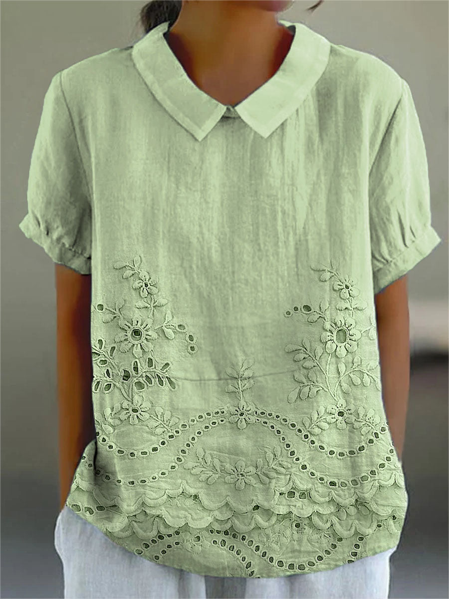 Aurora Valencia | Floral Embroidered Shirt