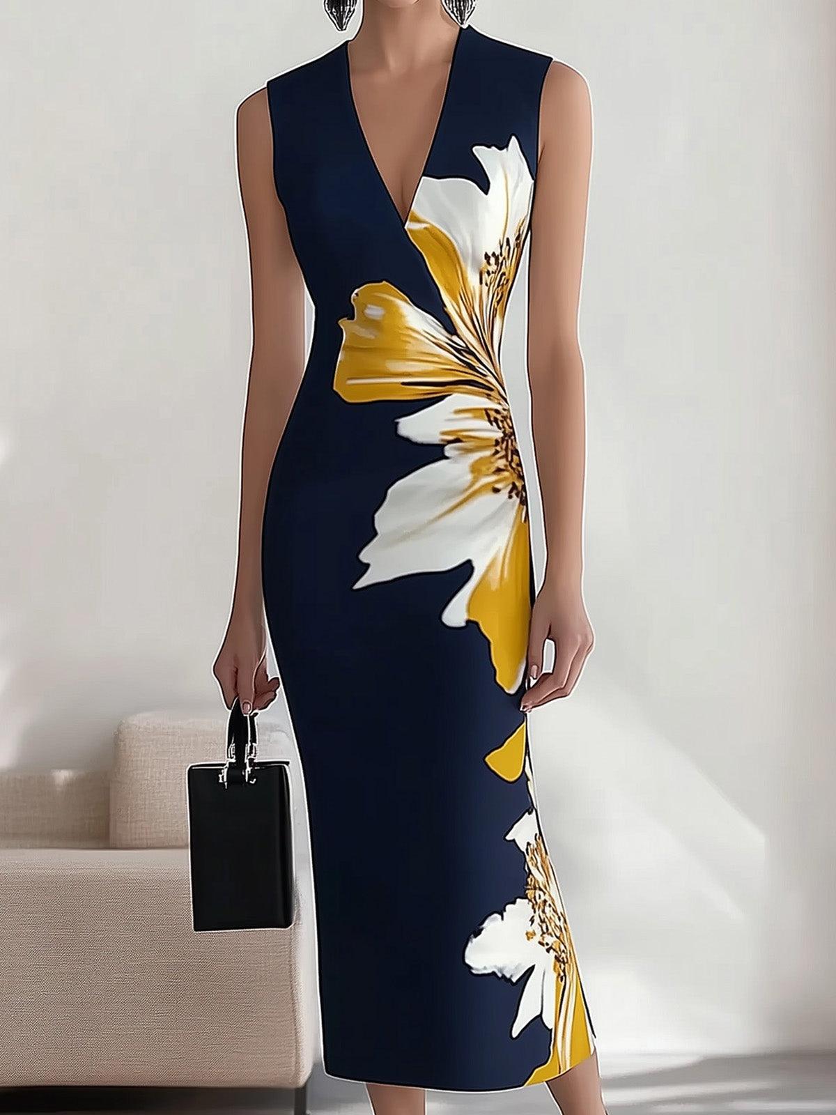 Aurora Valencia | Beach Glam Elegant Workplace Festival Midi Dress