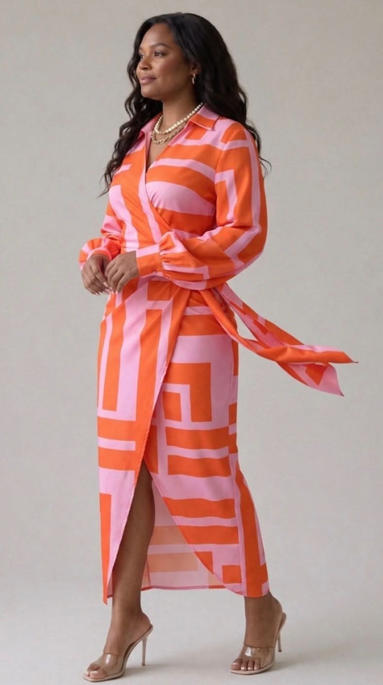 Aurora Valencia | Printed Wrap Dress