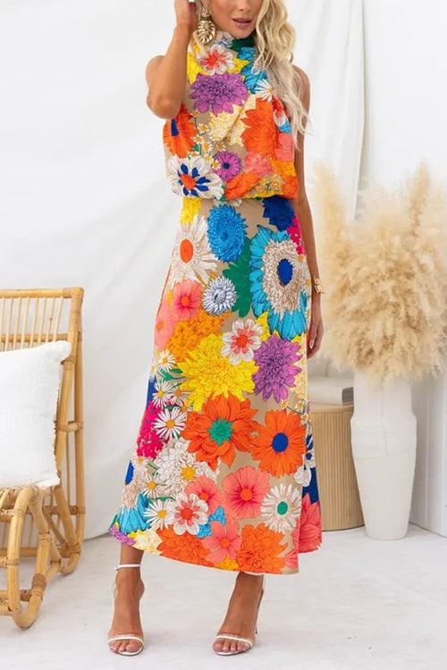 Aurora Valencia  |  Floral  Maxi Dress