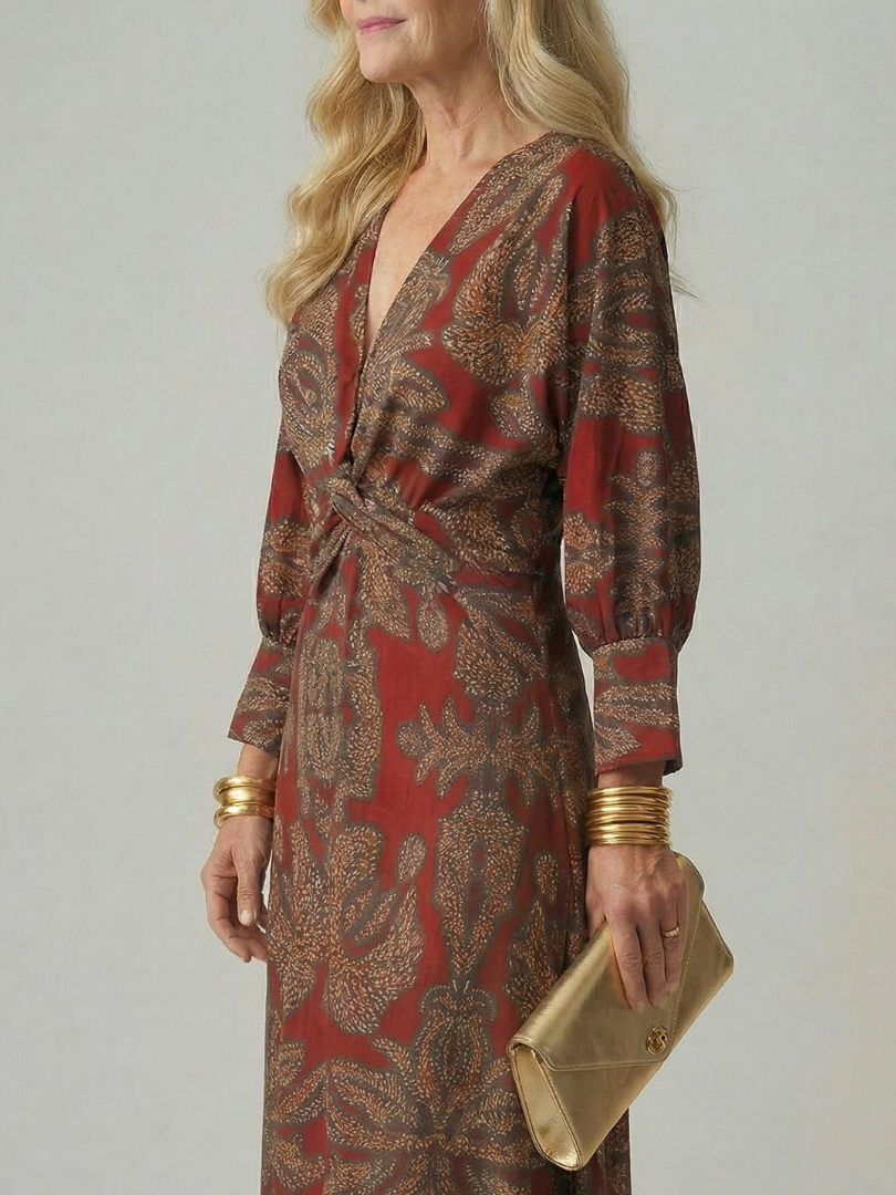 Aurora Valencia | Natural Wrap Midi Dress