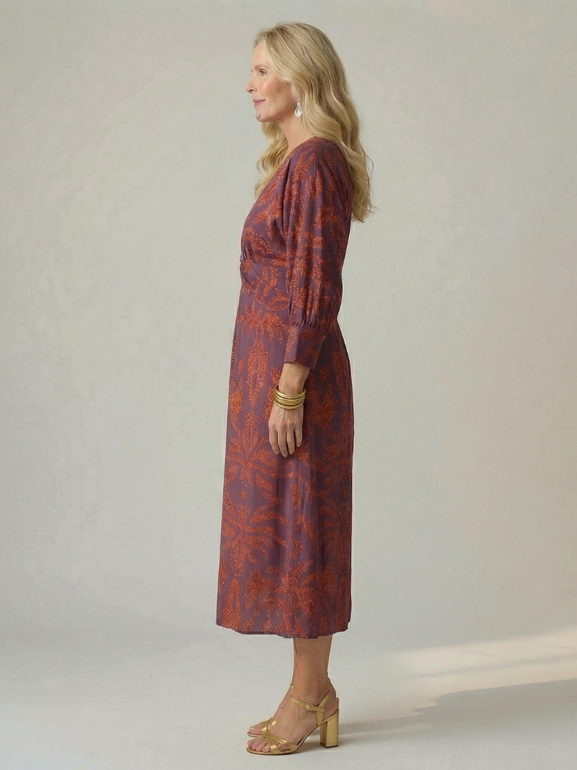 Aurora Valencia | Natural Wrap Midi Dress