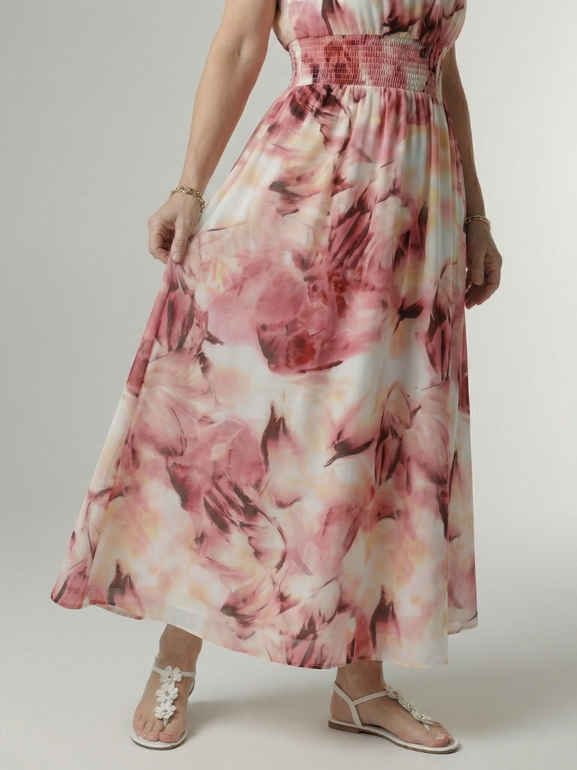 Aurora Valencia | Gathered Halter Midi Dress