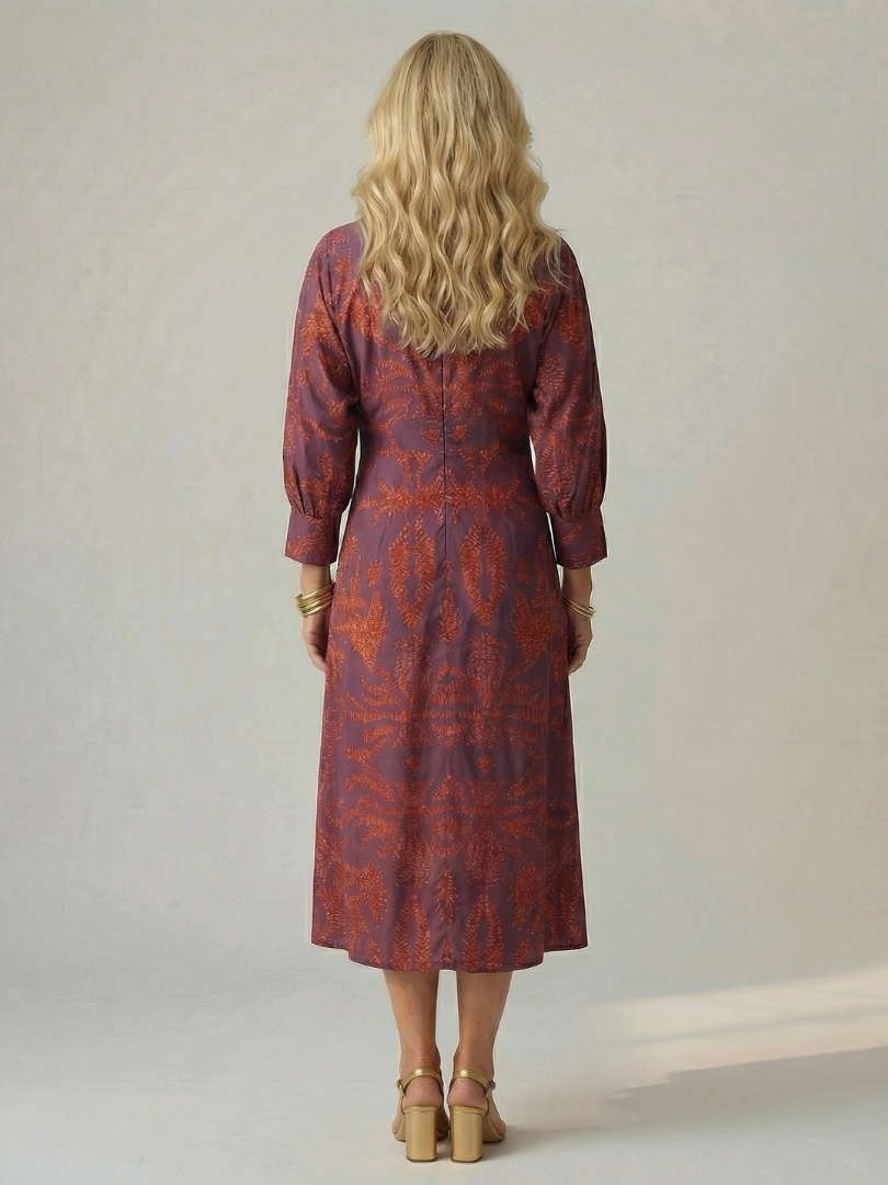 Aurora Valencia | Natural Wrap Midi Dress