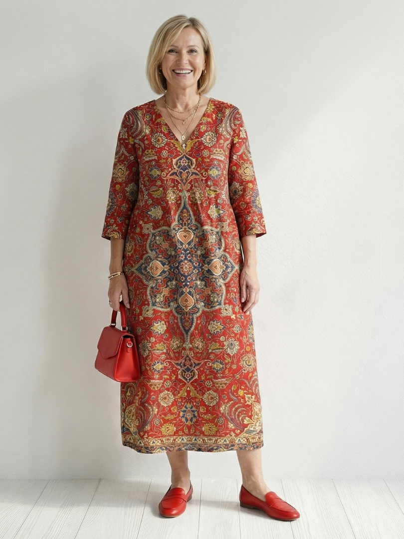 Aurora Valencia | Ease Patchwork Midi Dress