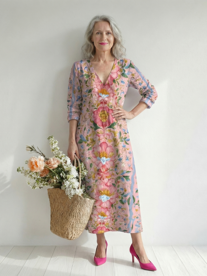 Aurora Valencia | Light Form Floral Midi Dress