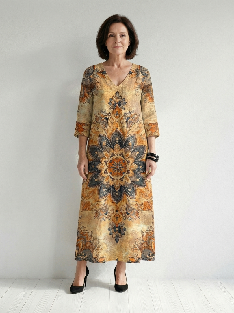 Aurora Valencia | Gentle Floral Midi Dress