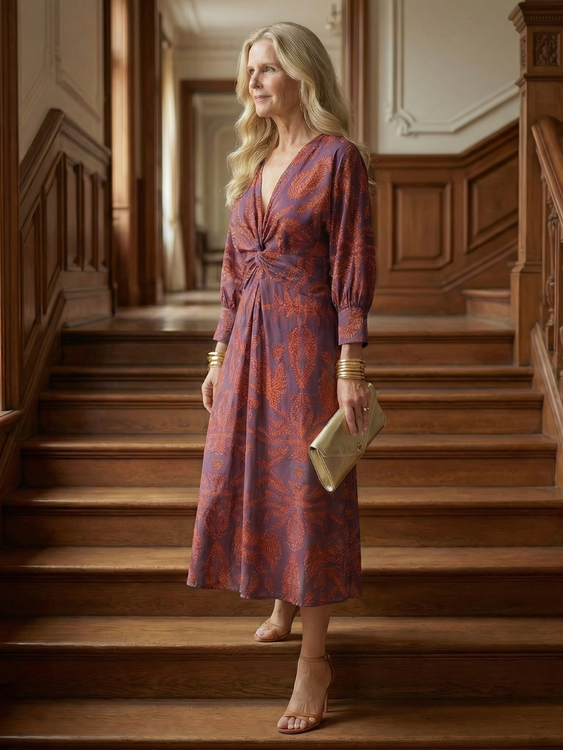 Aurora Valencia | Natural Wrap Midi Dress