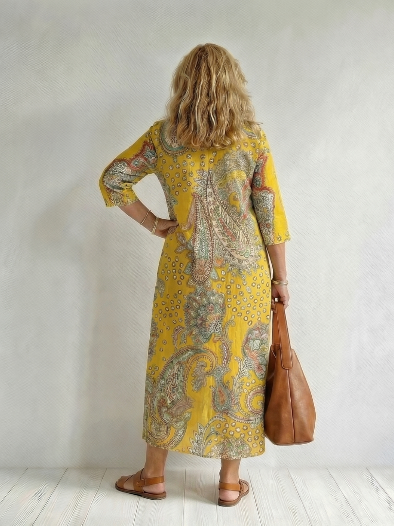 Aurora Valencia | Soft Paisley Midi Dress