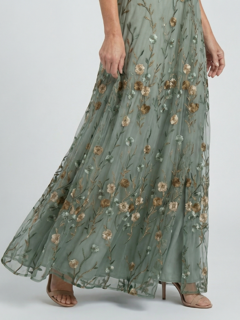 Aurora Valencia | Halter Bloom Flow Maxi Dress