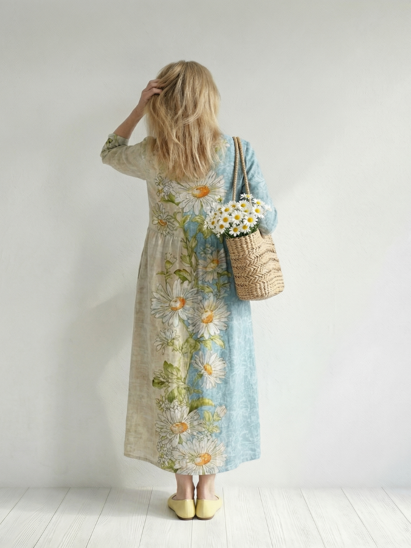 Aurora Valencia | Light Daisy Midi Dress