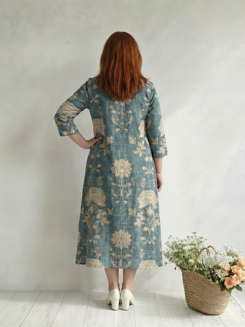 Aurora Valencia | Gentle Shape Floral Midi Dress