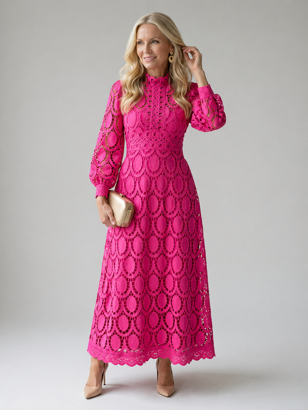 Aurora Valencia | Lace Midi Dress