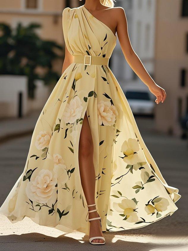 Aurora Valencia  | One-Shoulder Maxi Dress