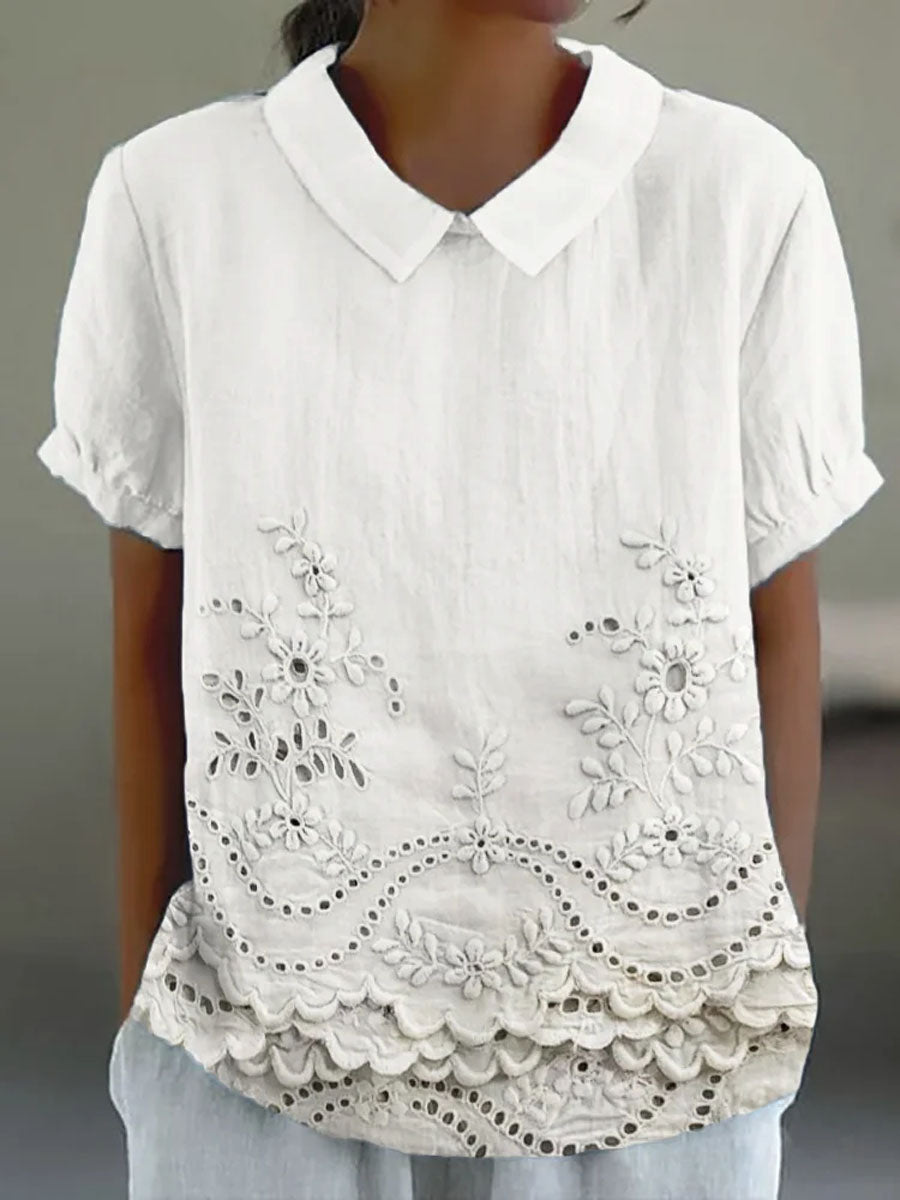 Aurora Valencia | Floral Embroidered Shirt