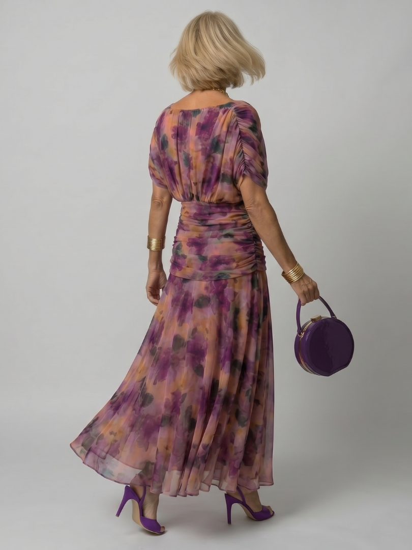 Aurora Valencia | Off Shoulder Flow Midi Dress