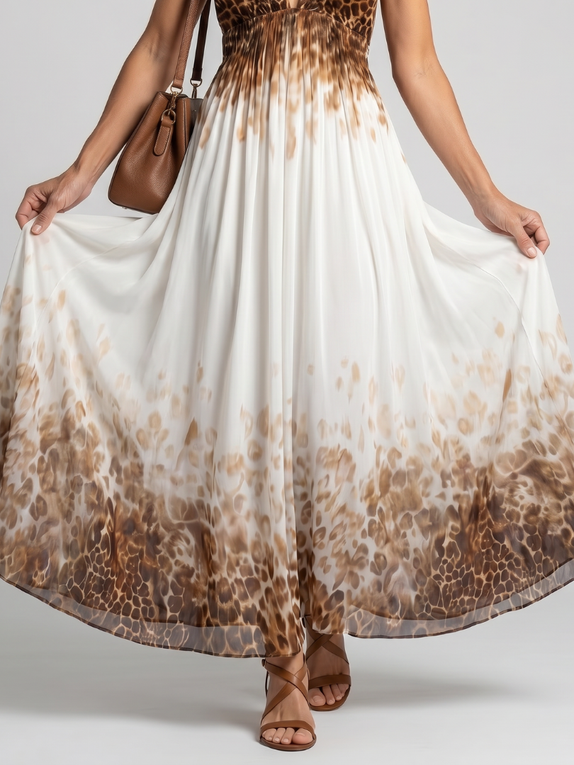 Aurora Valencia | Pleated White Midi Dress