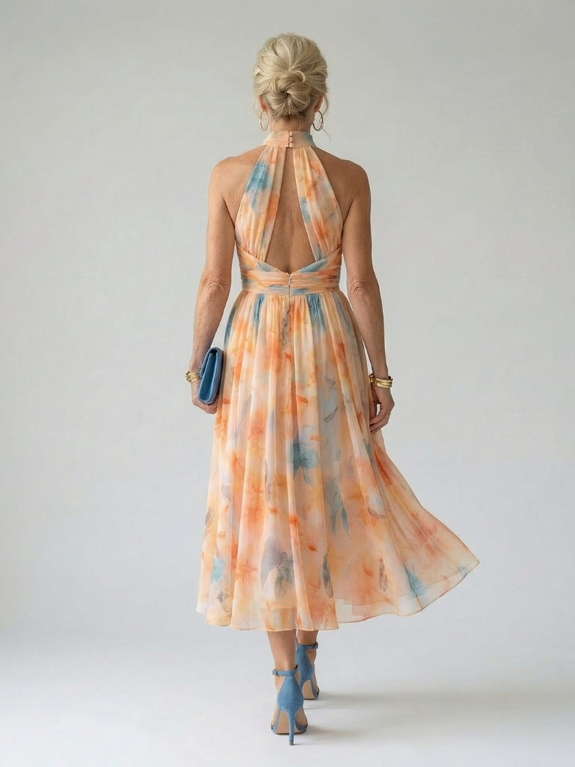 Aurora Valencia | Soft Halter Midi Dress