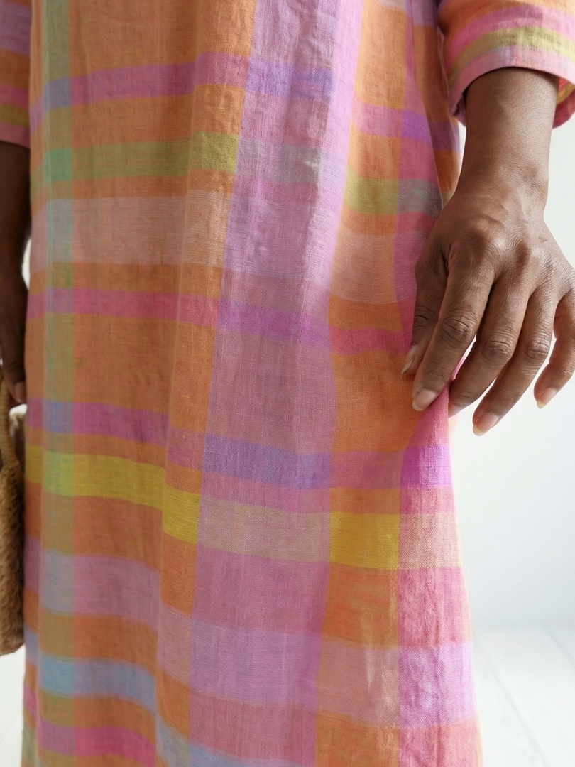 Aurora Valencia | Easy Drape Stripe Midi Dress