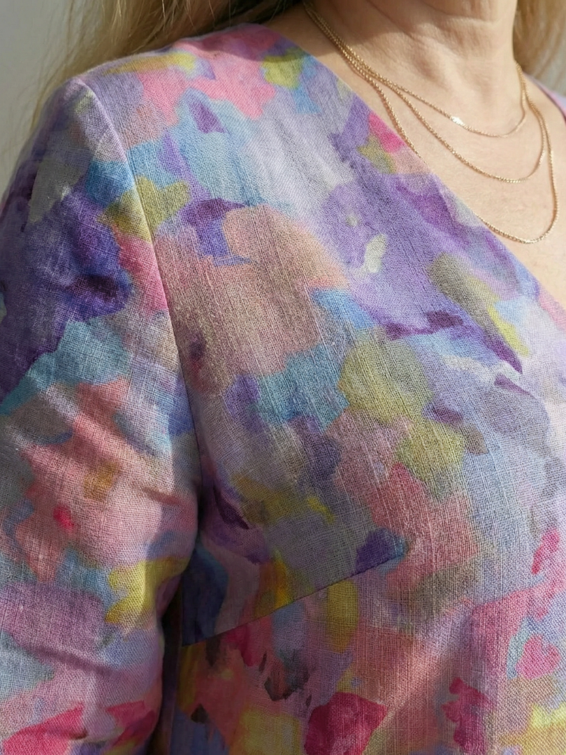 Aurora Valencia | Abstract Floral Midi Dress