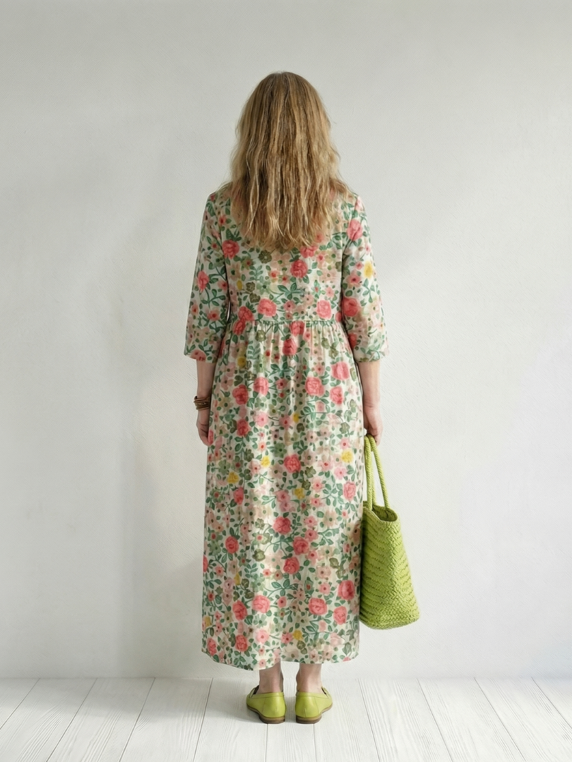 Aurora Valencia | Scatter Flower Midi Dress