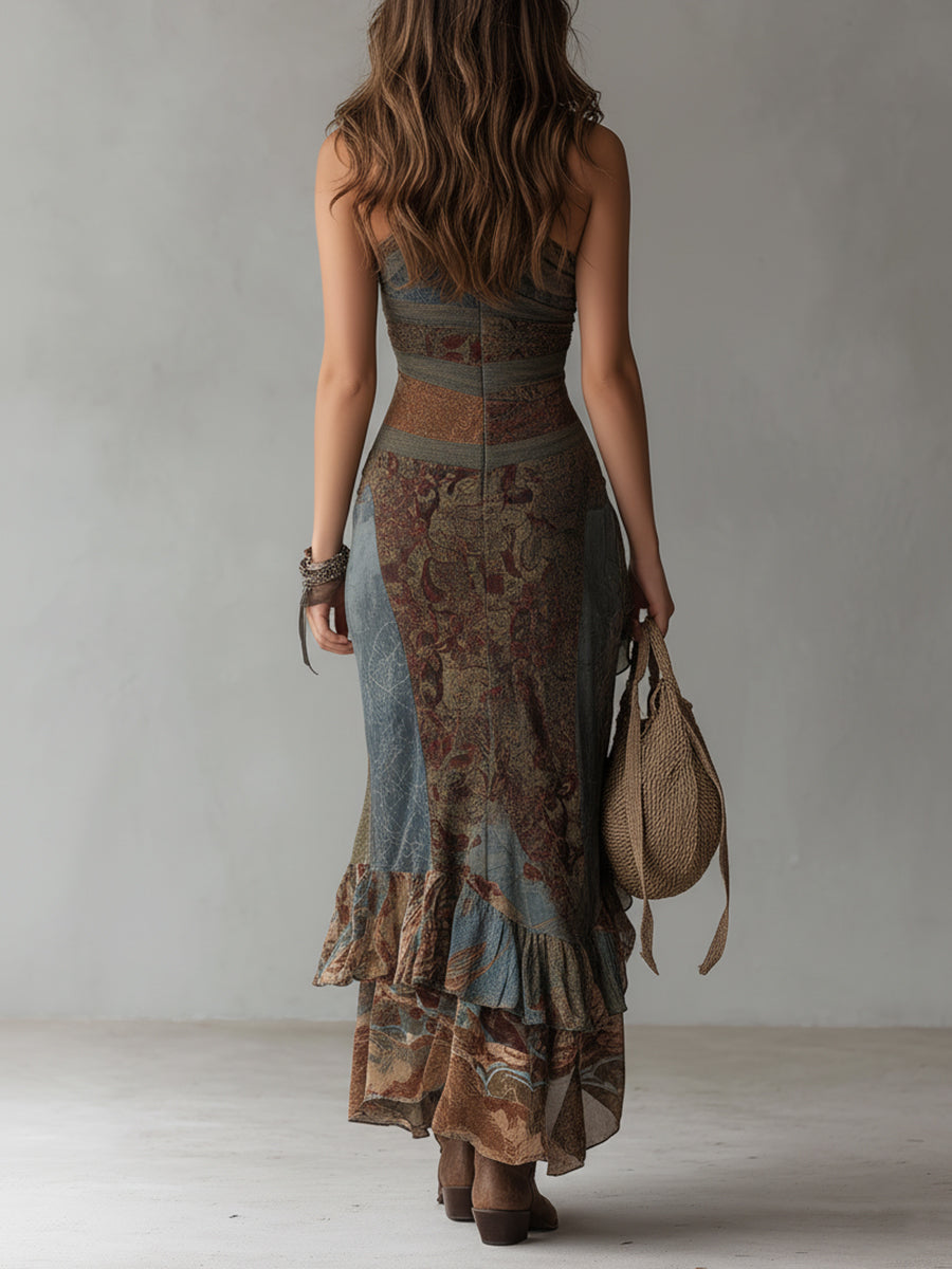 Aurora Valencia  | Vintage Floral Maxi Dress