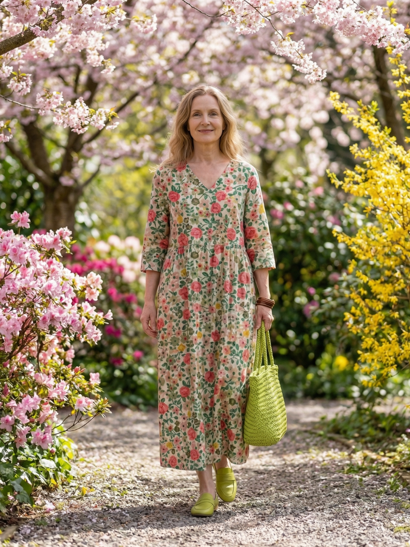 Aurora Valencia | Scatter Flower Midi Dress