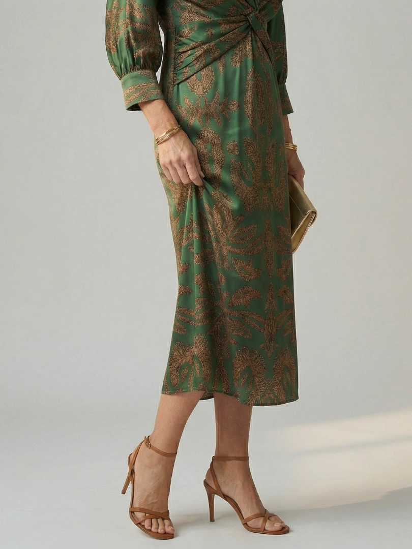 Aurora Valencia | Natural Wrap Midi Dress