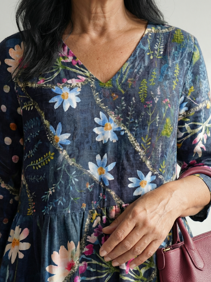 Aurora Valencia™   | Easy Gather Floral Midi Dress