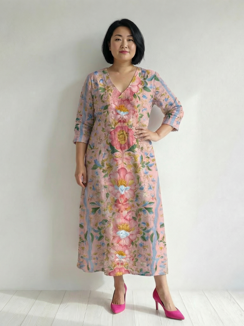Aurora Valencia | Light Form Floral Midi Dress