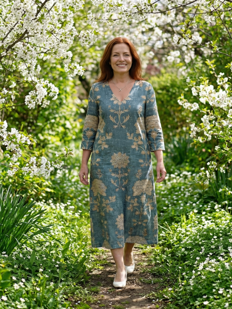 Aurora Valencia | Gentle Shape Floral Midi Dress