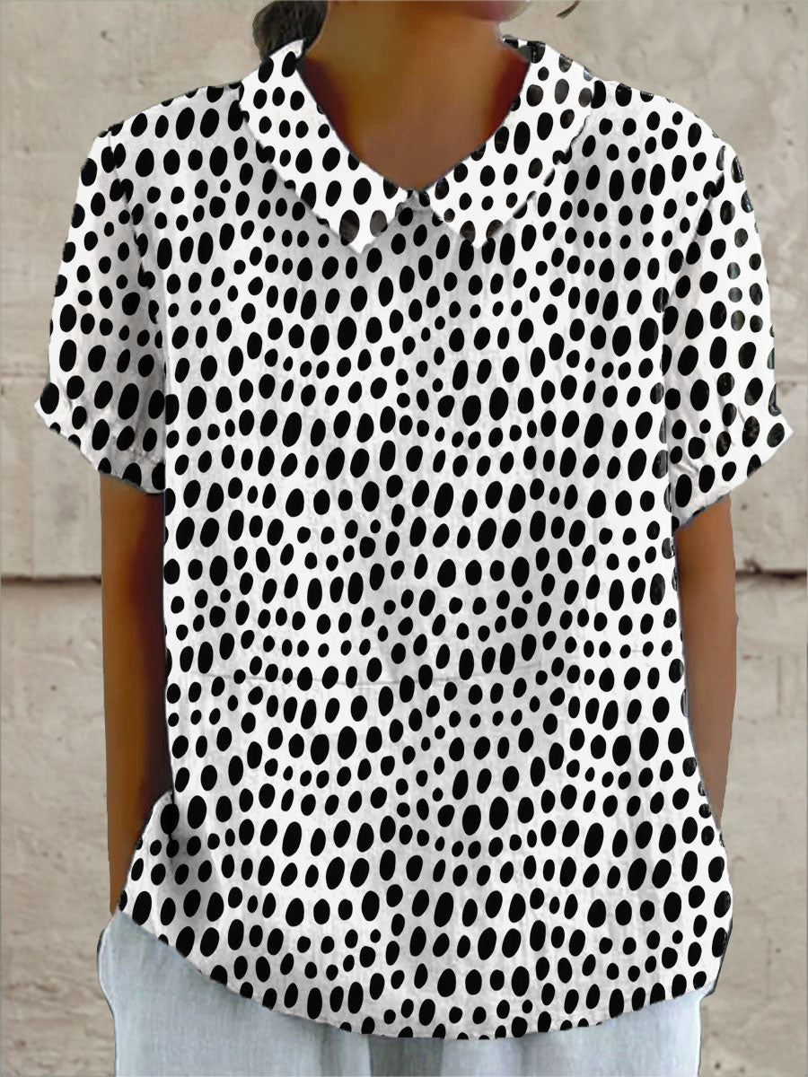 Aurora Valencia | Polka Dot Print Shirt