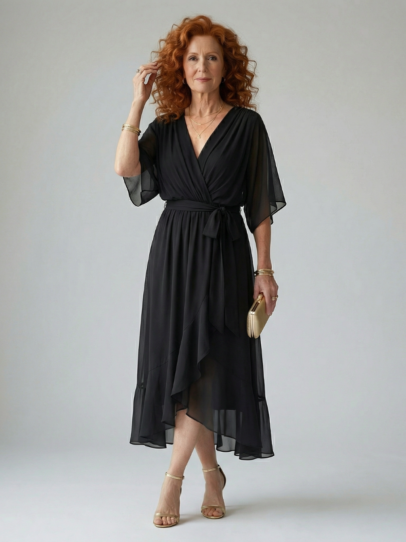 Aurora Valencia | Light Drape Midi Dress