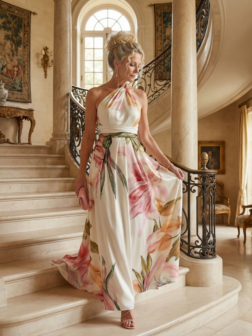 Aurora Valencia | Light Floral Maxi Dress
