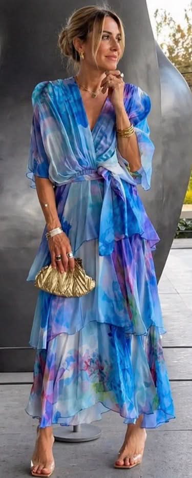 Aurora Valencia |Layered Floral Sun Dress