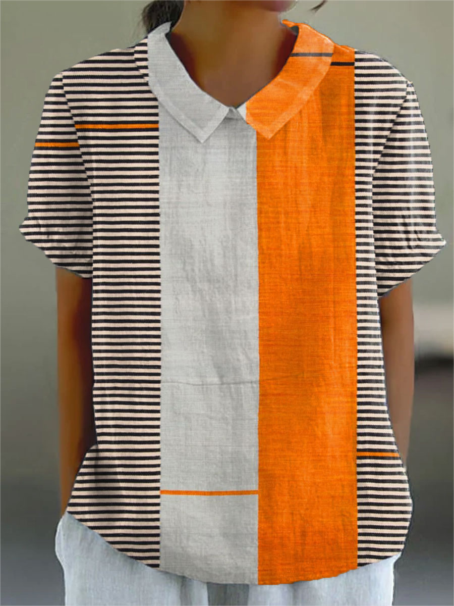 Aurora Valencia | Color Block Striped Shirt