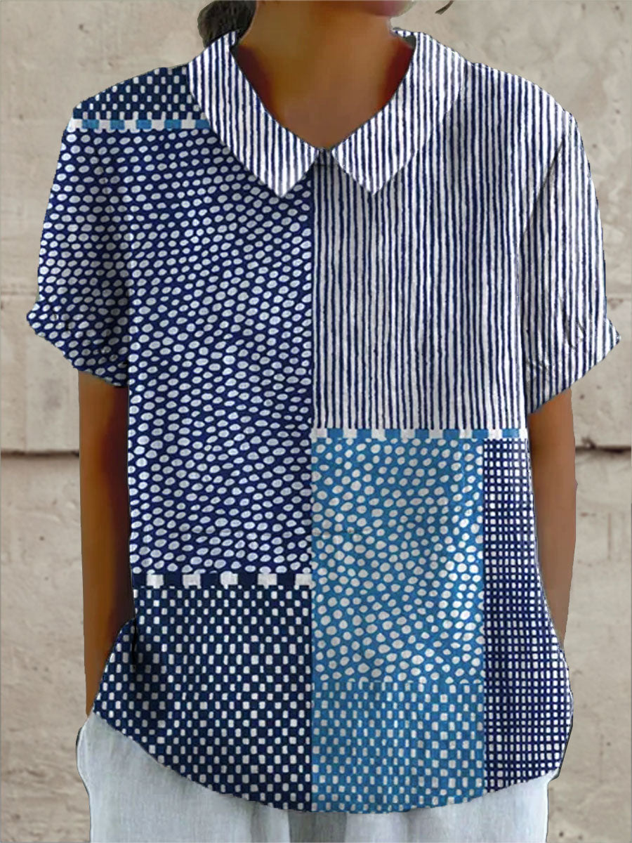 Aurora Valencia  | Patchwork Print Shirt