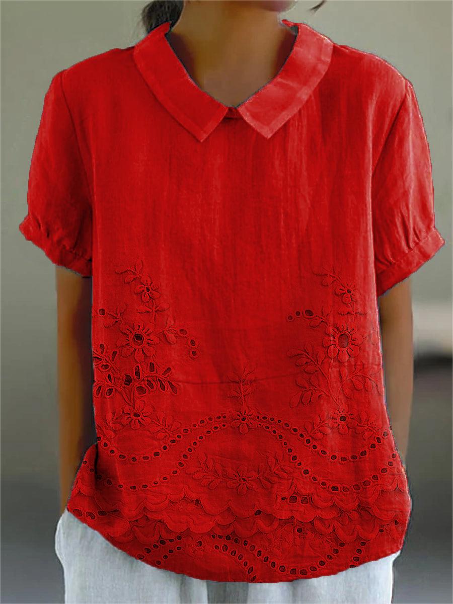 Aurora Valencia | Floral Embroidered Shirt