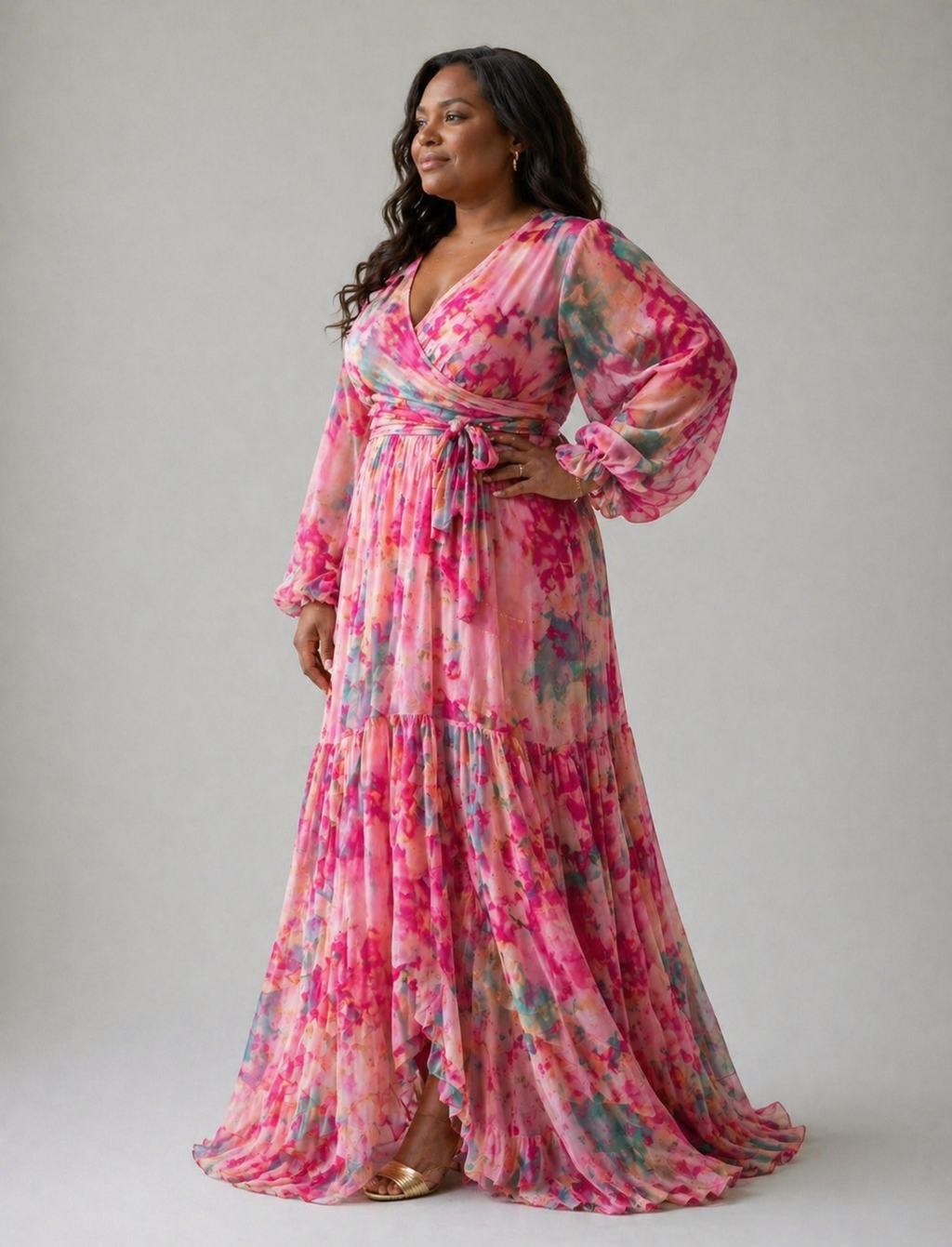 Aurora Valencia | Wrap Dress with Floral Print