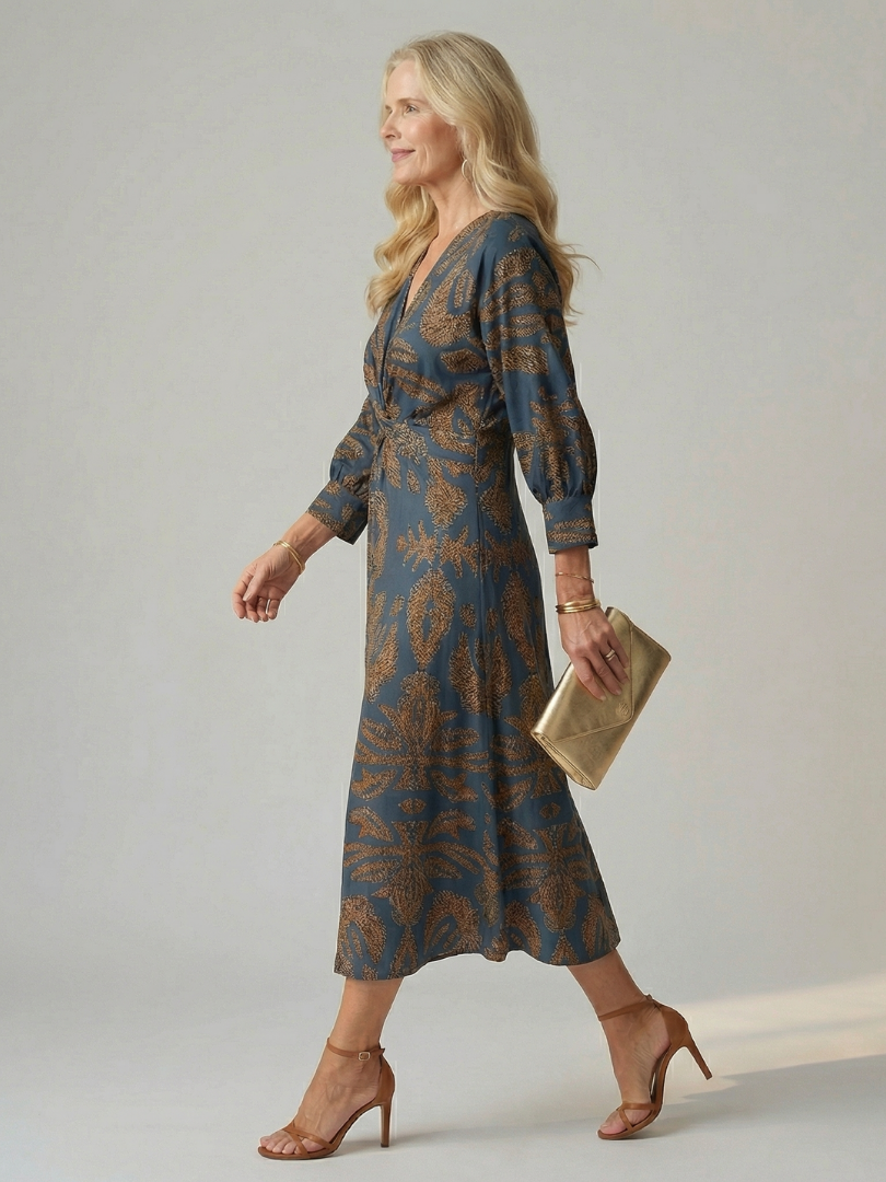 Aurora Valencia | Natural Wrap Midi Dress