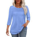TESSARA™ | Casual Pleated Front Spring Top