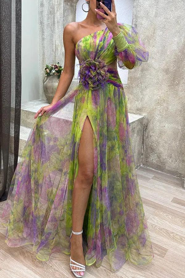 Aurora Valencia | Summer Escape Beauty Floral Pleated Maxi Dress
