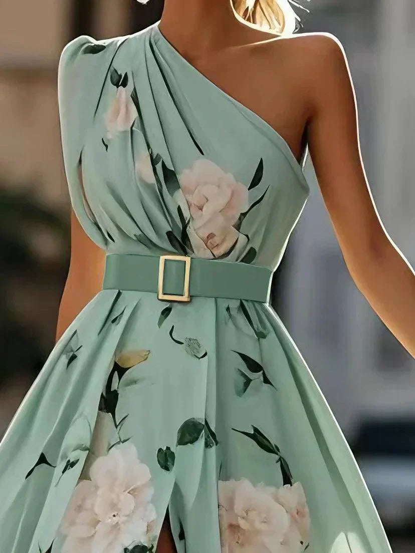 Aurora Valencia  | One-Shoulder Maxi Dress