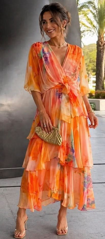Aurora Valencia |Layered Floral Sun Dress