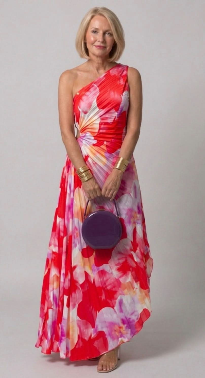 Aurora Valencia | Pleated One-Shoulder Dress