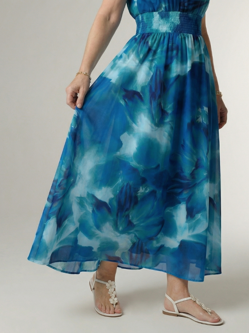 Aurora Valencia | Gathered Halter Midi Dress
