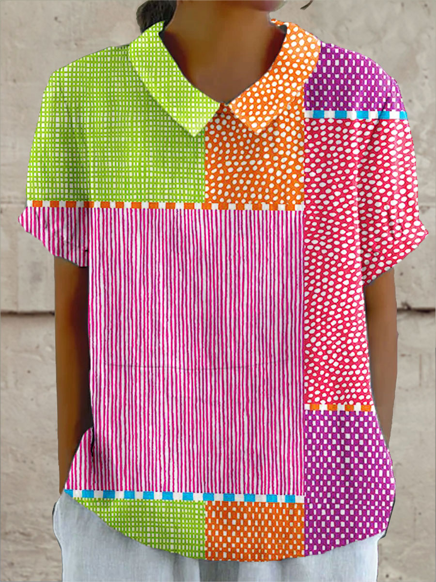 Aurora Valencia| Colorful Patchwork Shirt